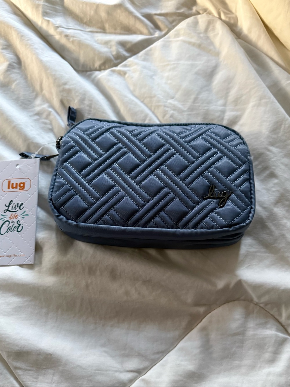 lug Coupe 2 Quilted Steel Blue Crossbody Bag